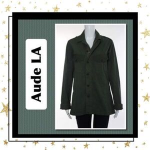 Aude LA Olive Green LS Zipper Front Jacket Size 3